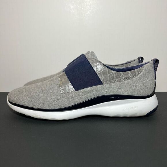 Womens COLE HAAN Grand OS Eva Gray Slip On Oxford Style Shoes / Size 9 Medium - Picture 3 of 8